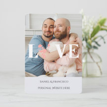 Personalized Wedding Invitations with Photo & Date