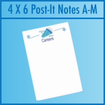 Shout Out for Careers 4 x 6 Post It Notes A-M