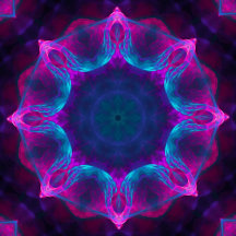 Blue & Pink Neon Dark Kaleidoscope Gradient