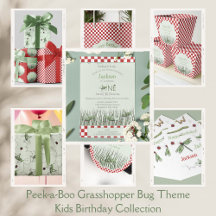 Peek-a-Boo Grasshopper Kids Birthday Gift Wrap