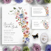 Colorful Boho Whimsical Wildflower Bridal Shower