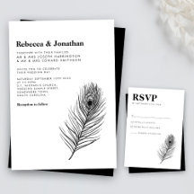 Black Peacock Feather Wedding Suite