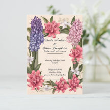 Elegant floral wedding invitation designs