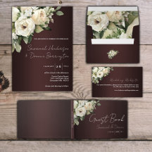 Boho Dark Burgundy and Roses Wedding