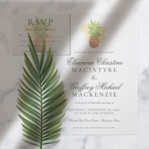 Tropical Pineapple Watercolor Wedding
