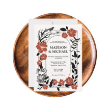 Gothic Halloween Black Burgundy Wedding Collection