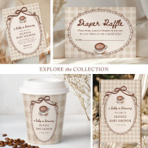 A Baby is Brewing Gingham Coffee Baby Shower