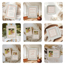 Floral Stripes Vintage Retro Graduation