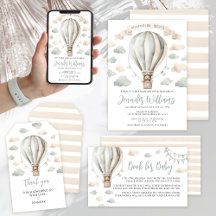 Teddy Bear Hot Air Balloon Adventure Baby Shower