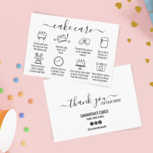 Cake Care Thank You Cards