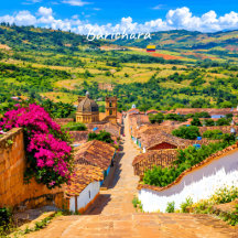 Barichara, Colombia - Colonial Town Valley