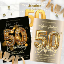 50th Birthday Celebration Invitations