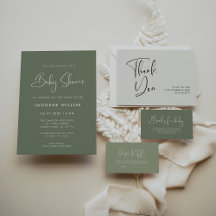 Elegant and modern Sage Green Baby shower