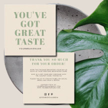 Packaging insert and business cards 