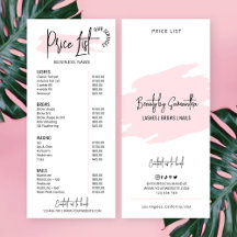 Feminine Watercolor Modern Script Beauty Business