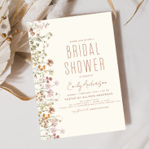 BEIGE WILDFLOWER BRIDAL SHOWER COLLECTION