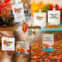 New! Typographic Thanksgiving Day Initial Shields