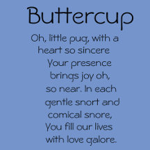 Personalized Pug Puppy Poem Collection