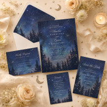 Starry Night Forest Celestial Wedding Collection