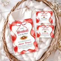 Italian Red Gingham Meatball Pasta Baby Shower