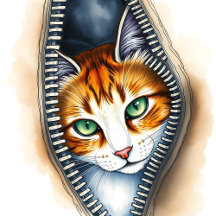 Modern Beautiful Cute Watercolor Cat Collection