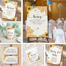 Cute Sunflower Bee Baby Shower