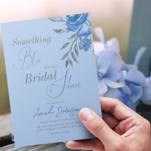 Something Blue Watercolor Floral Bridal Shower 