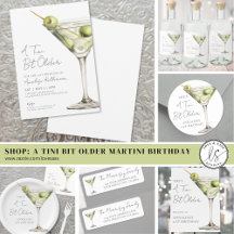 A Tini Bit Older Watercolor Martini Birthday Party