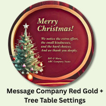 Message Company Red Gold + Tree Table Settings