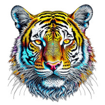 Artsy Cool Tiger Face