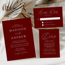 Modern Elegance Burgundy Wedding Collection