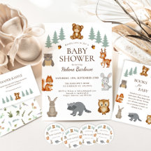 Woodland Forest Animals Baby Shower