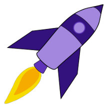 Purple Retro Rockets