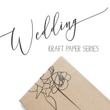 Wedding Kraft Series with Line Drawing