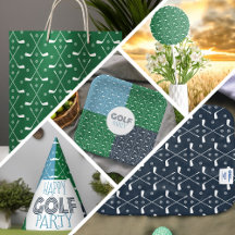 Golf Club Pattern Baby Shower/Party Supplies