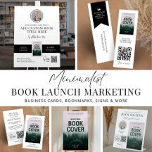Book Launch Writer Promotion Minimalist Designs