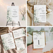 Watercolor Eucalyptus Leaf Greenery