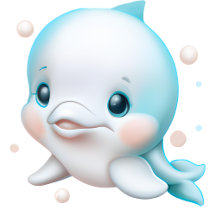 Cute Blue baby Dolphin