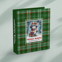 Cute Cartoon Snowman Christmas Ring Binders #58S