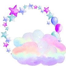 Happiness magic sweet bunny in the rainbow