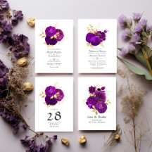 Purple and Gold Floral