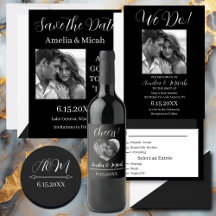 Minimalist Black and White Modern Wedding