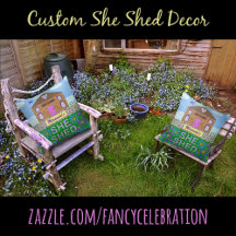 She Shed Woman Cave Personalized Set