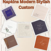 Napkins Modern Stylish Custom