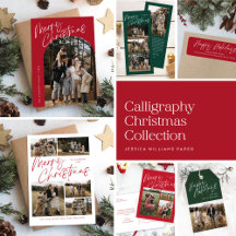 Trendy Calligraphy Lettering Christmas Holiday