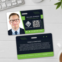QR Code Photo ID Badge | Corporate Employee