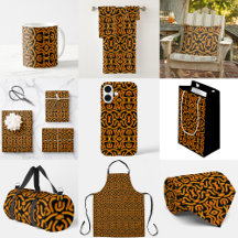 Cheesy Noodle Doodle Art Mirrored Image Pattern