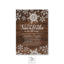 Rustic Winter Snowflakes Baby Shower