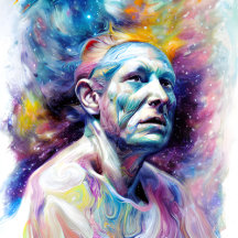 Galaxy in the style of famous art.