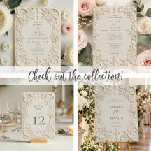 Elegant Embossed Style Baroque Wedding Suite